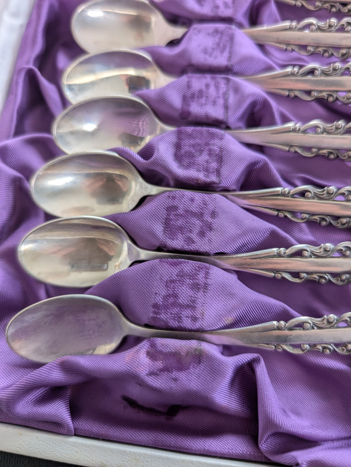 Set of 12 Vintage Swedish Silver Spoons #2985