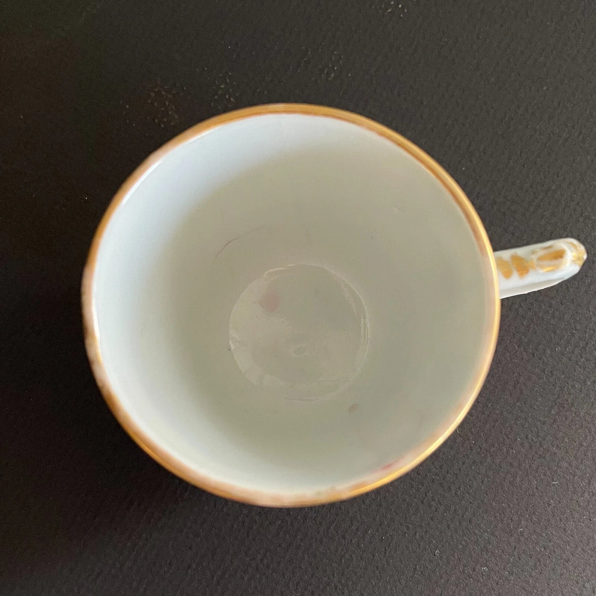 中国古董广彩花鸟纹茶杯及茶托 #1728