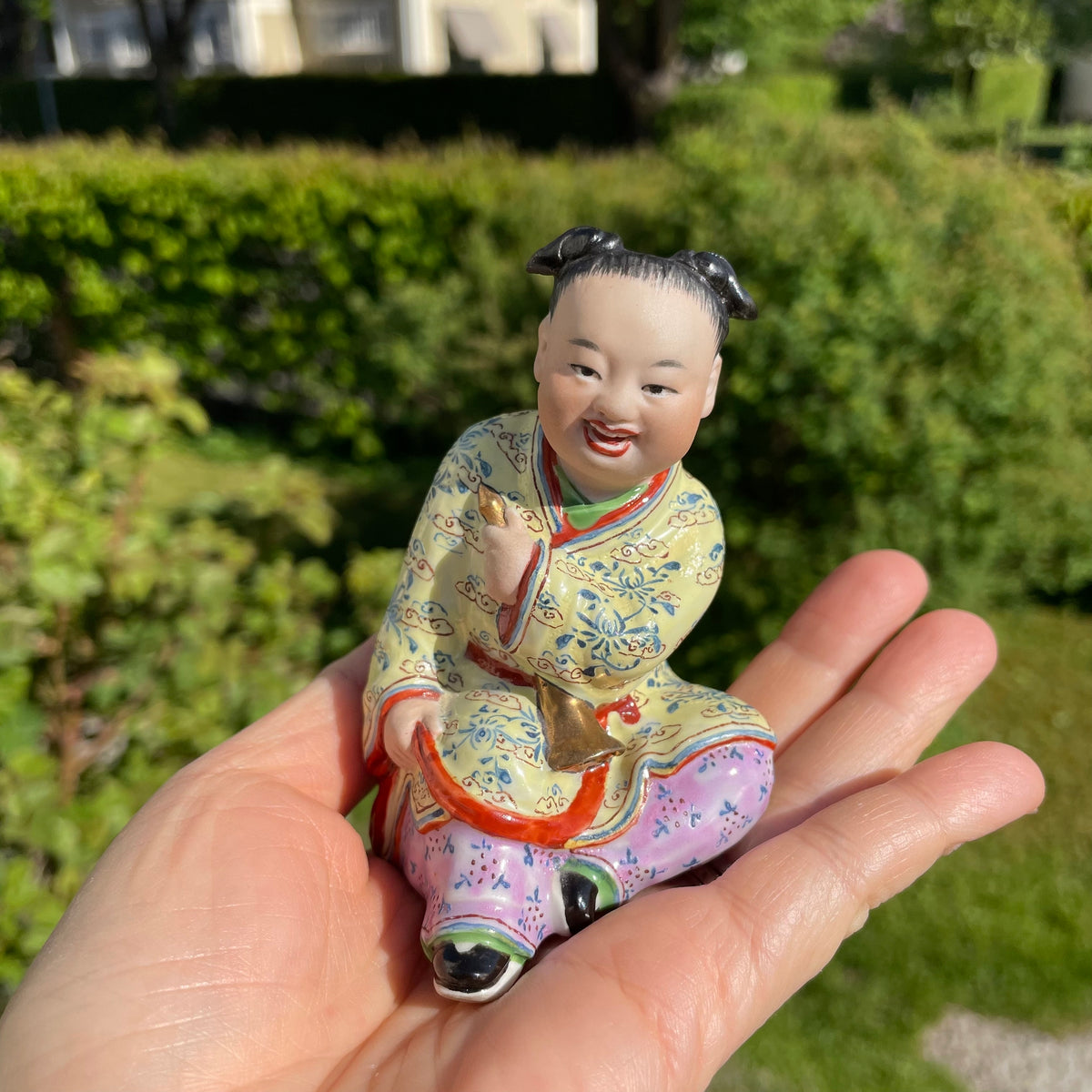 一对20世纪中国复古瓷塑像,编号 #1457,#2973