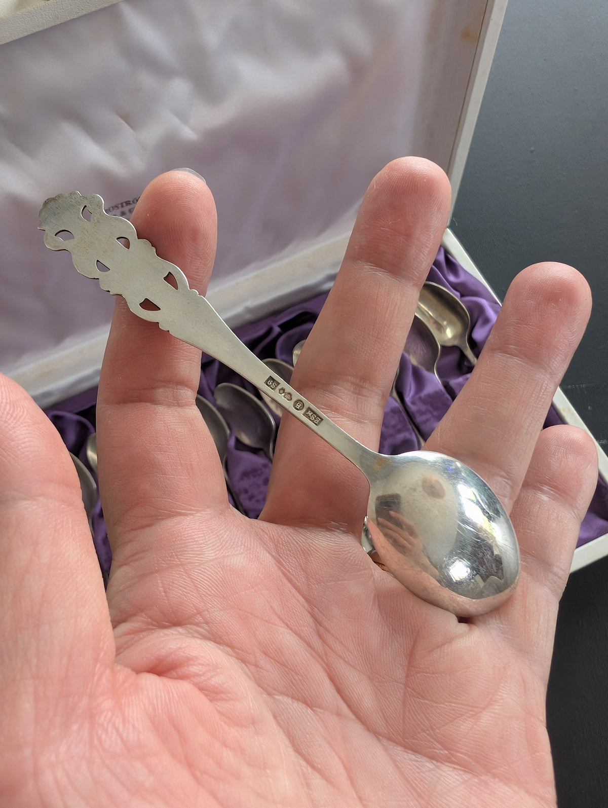 Set of 12 Vintage Swedish Silver Spoons #2985