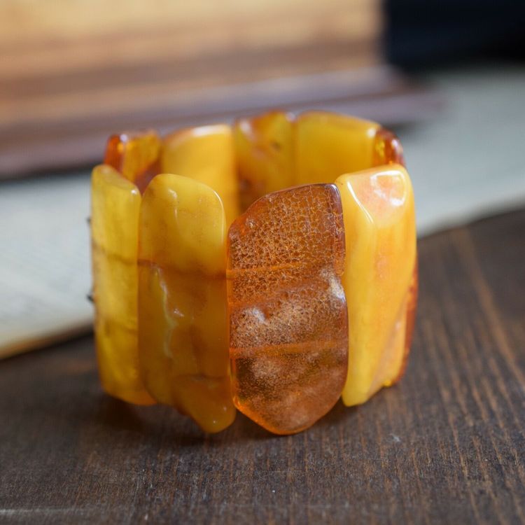 Natural Amber danish raw stone amber bracelet large 55g