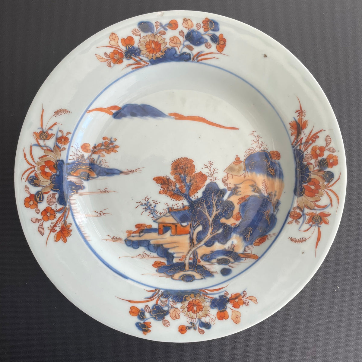 清乾隆时期伊万里风格瓷盘,18世纪 #1573