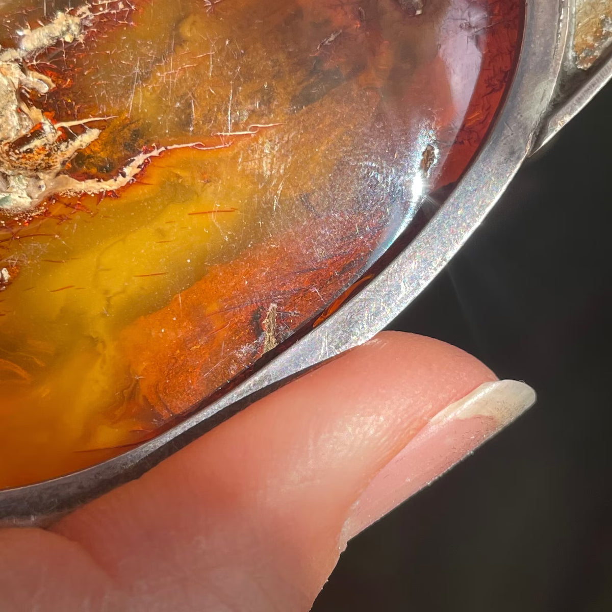 Unique Design Natural Amber With 925 Silver Pendant Danish Amber Huge 70g #1871