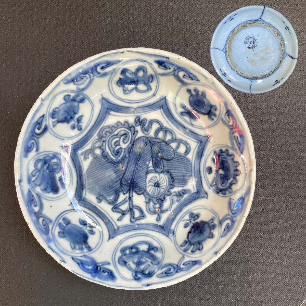 Chinese antique porcelain kraak dish Ming WanLi period #1999