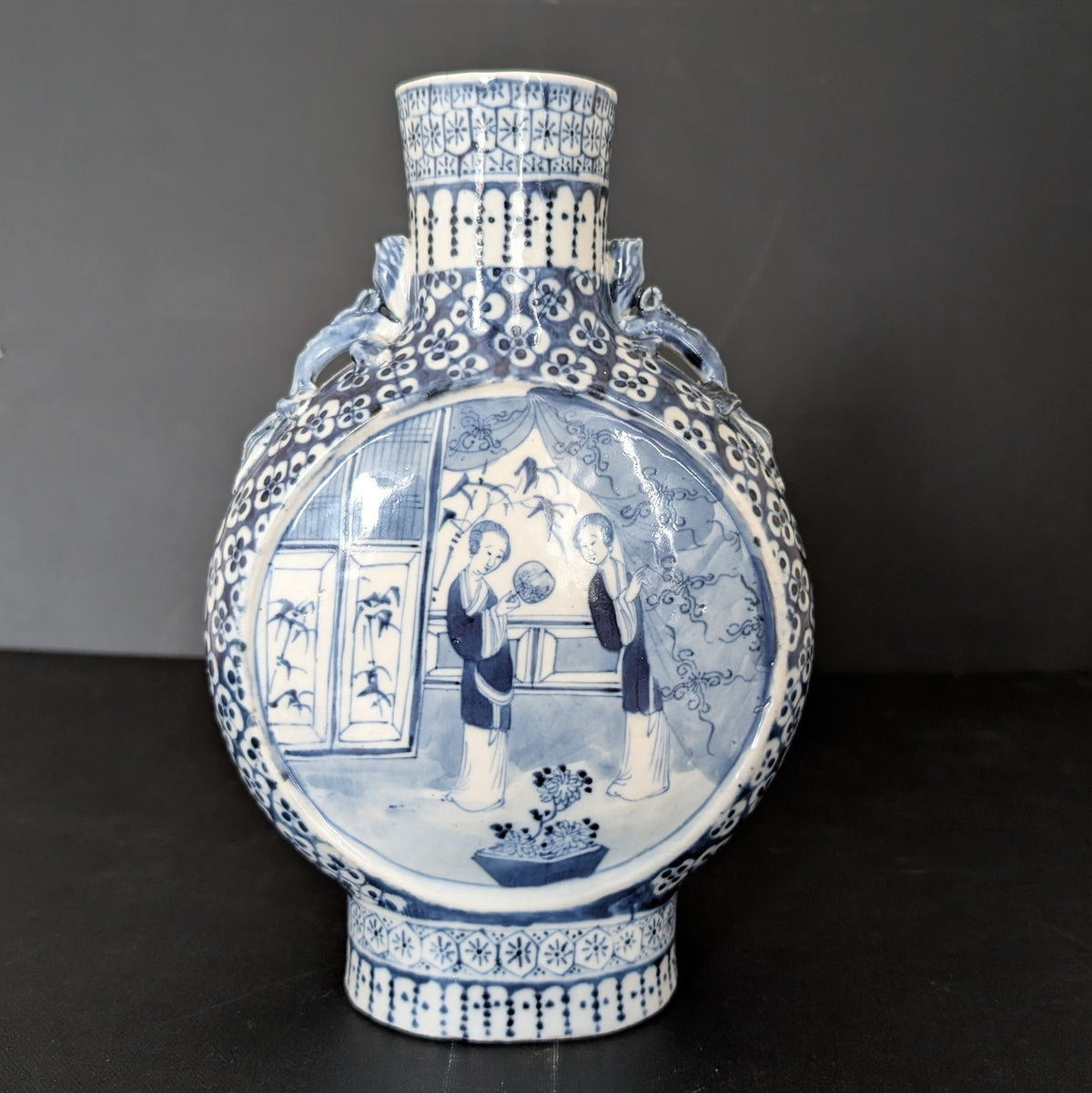 Chinese Antique porcelain moonflask, 19th c #2325