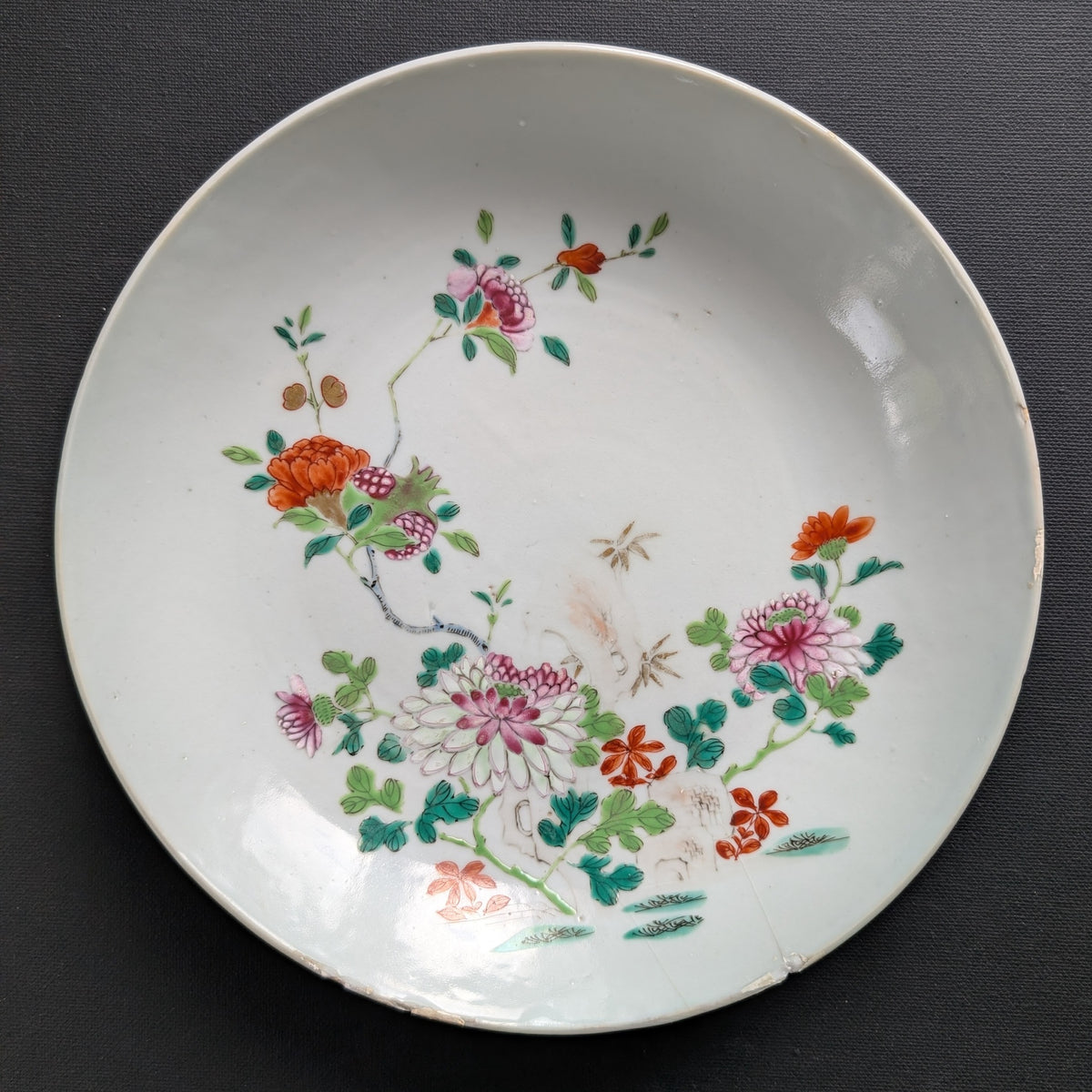 Chinese antique deep mouth plate, Yongzheng period , 18th c #2516