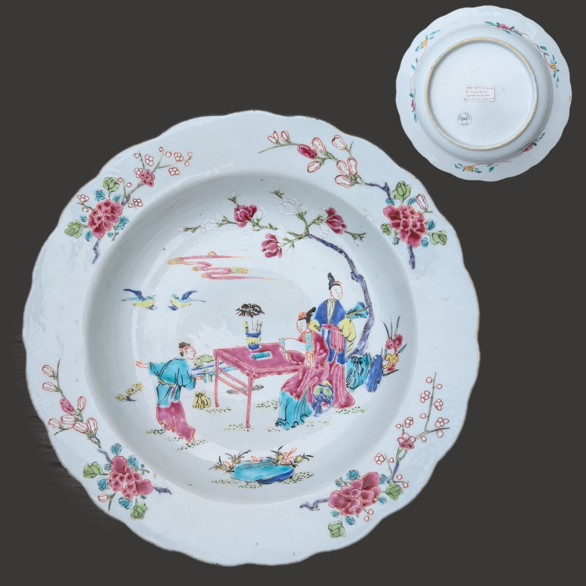 Chinese antique deep plate, Yongzheng period , 18th c #2607