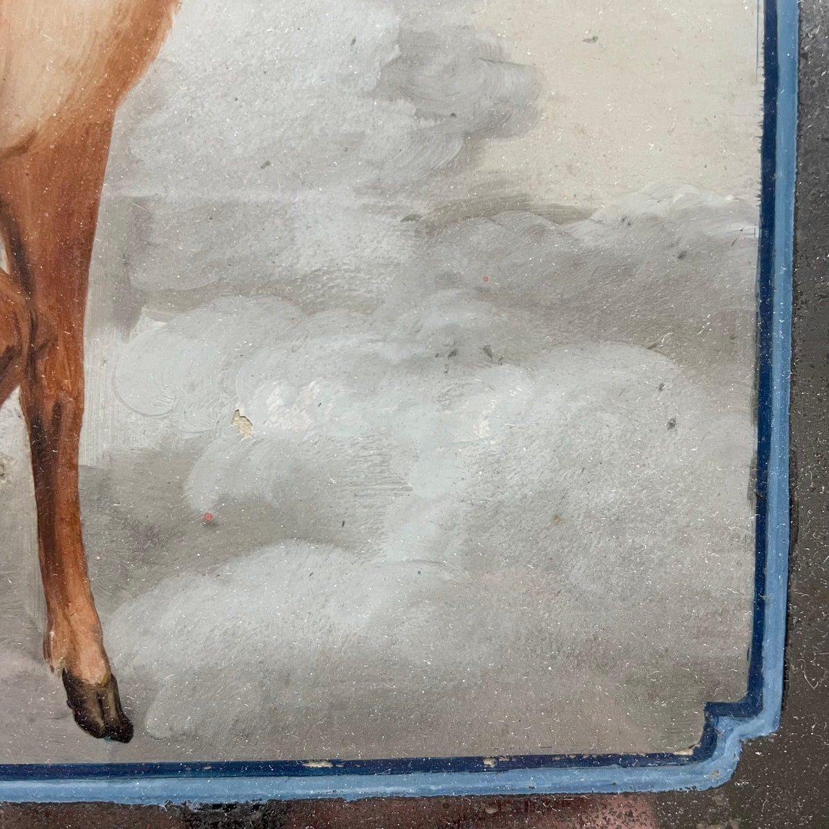 Antique Chinese Reverse Painting on Glass 18th century #1280