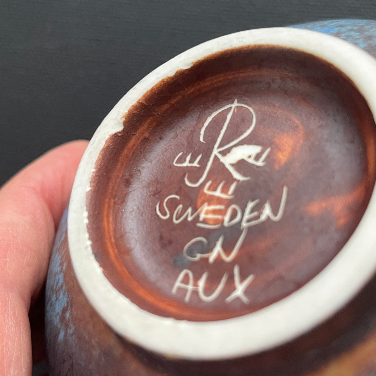 Sweden Stoneware Scandinavian Gunnar Nylund Bowl Rorstrand Rörstrand 50's #2253