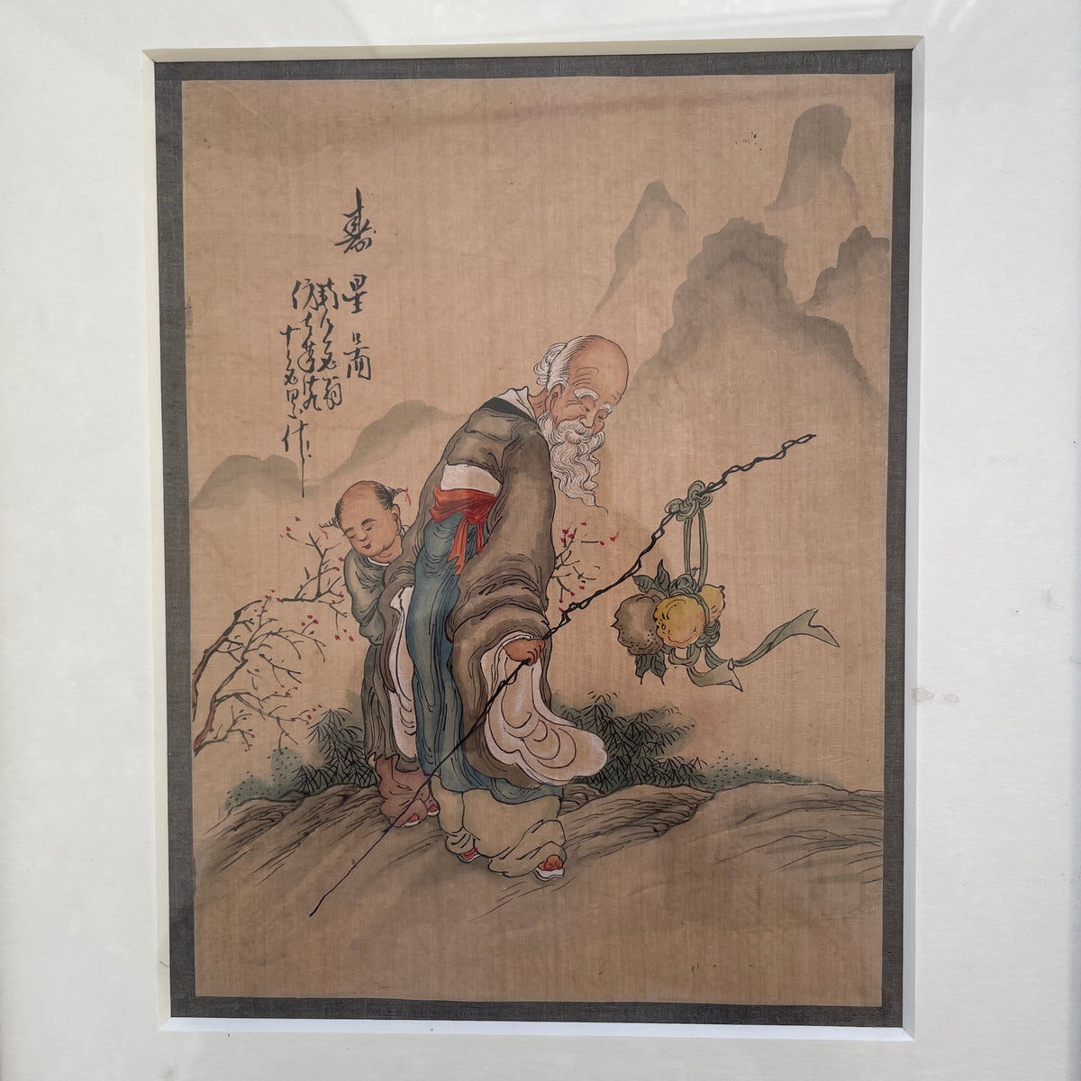 精美手工绘制丝绸中国画,民国时期 #2223