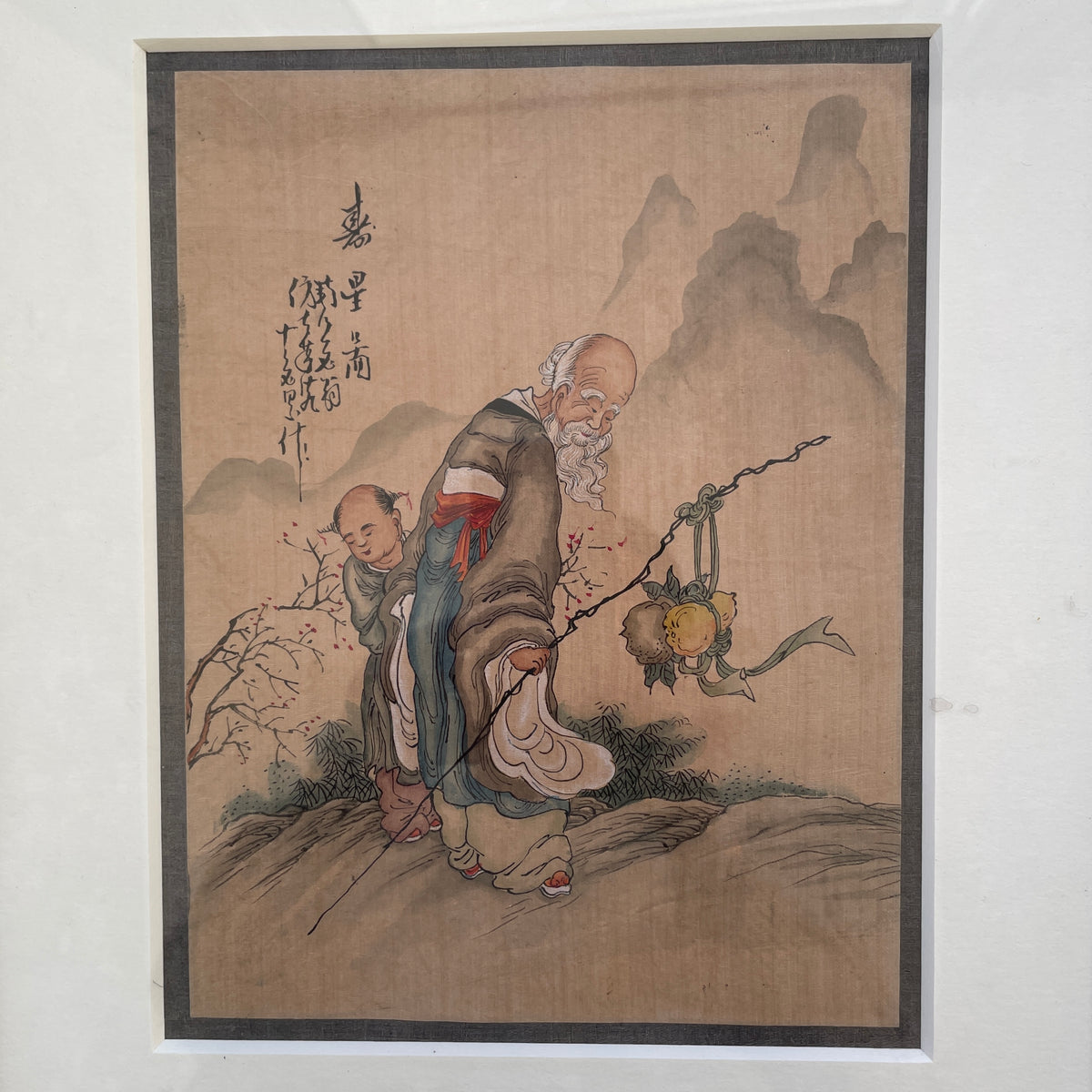精美手工绘制丝绸中国画,民国时期 #2223