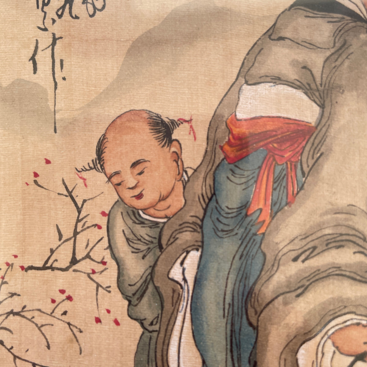 精美手工绘制丝绸中国画,民国时期 #2223