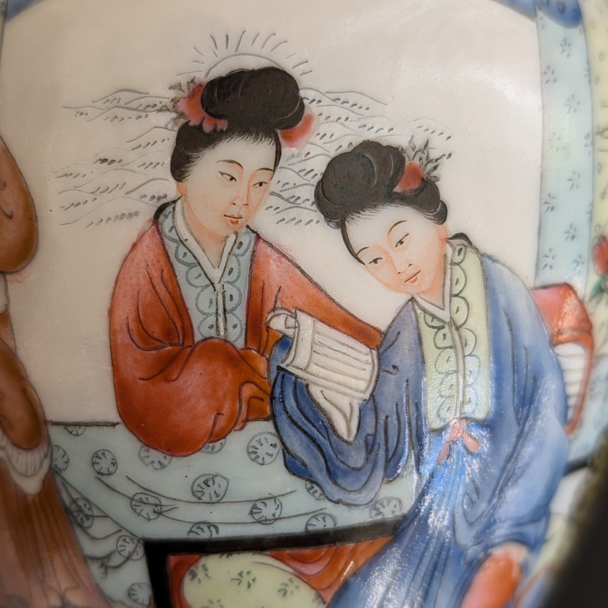 中国复古瓷花瓶/香炉,20世纪中期 #2162