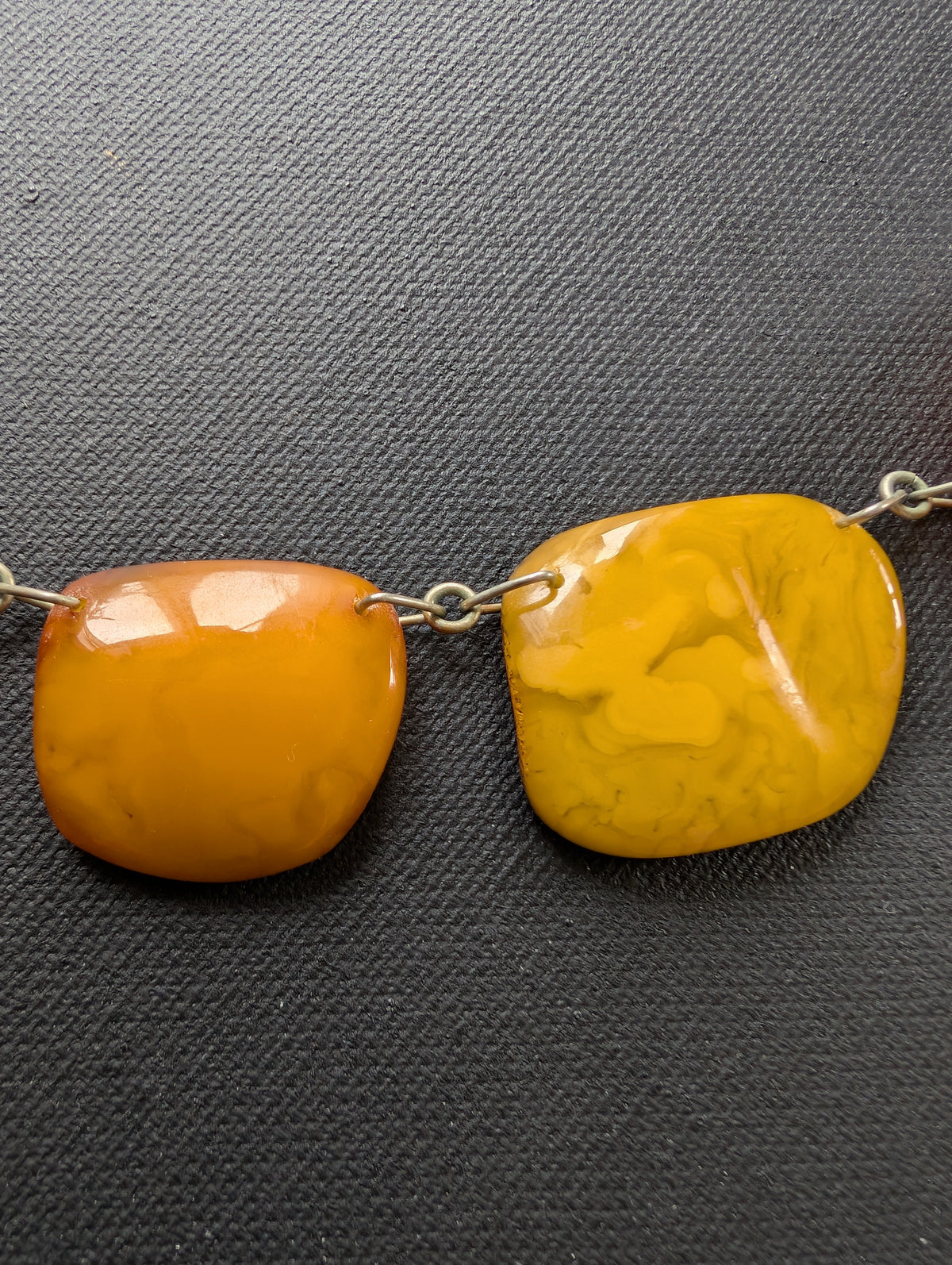 Vintage Natural Amber Necklace Baltic Amber Egg Yolk Butterscotch Huge 55g #2569