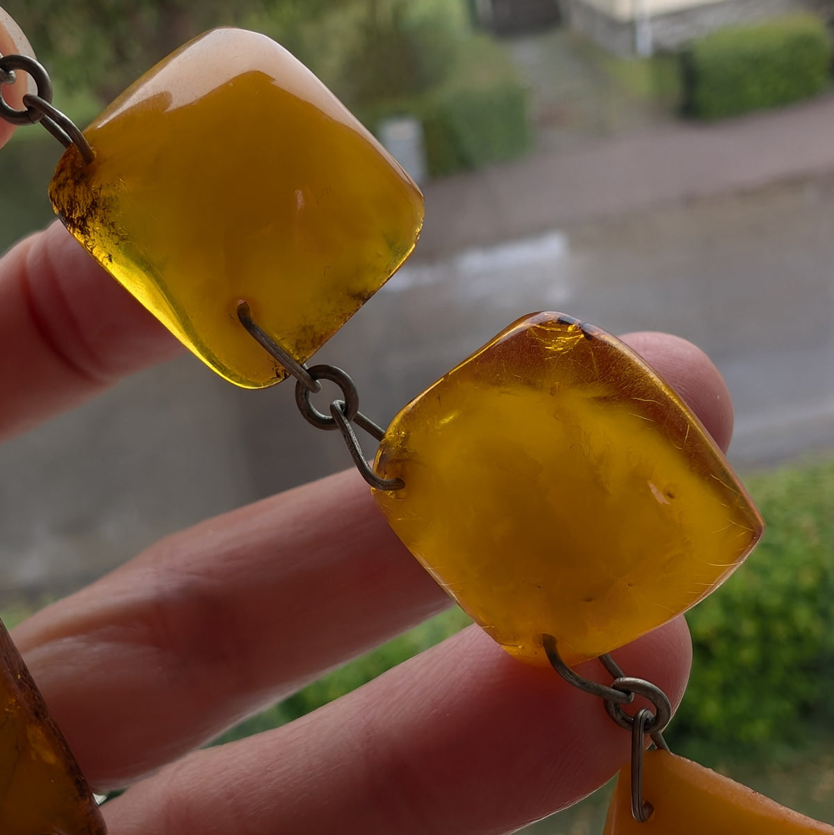 Vintage Natural Amber Necklace Baltic Amber Egg Yolk Butterscotch Huge 55g #2569