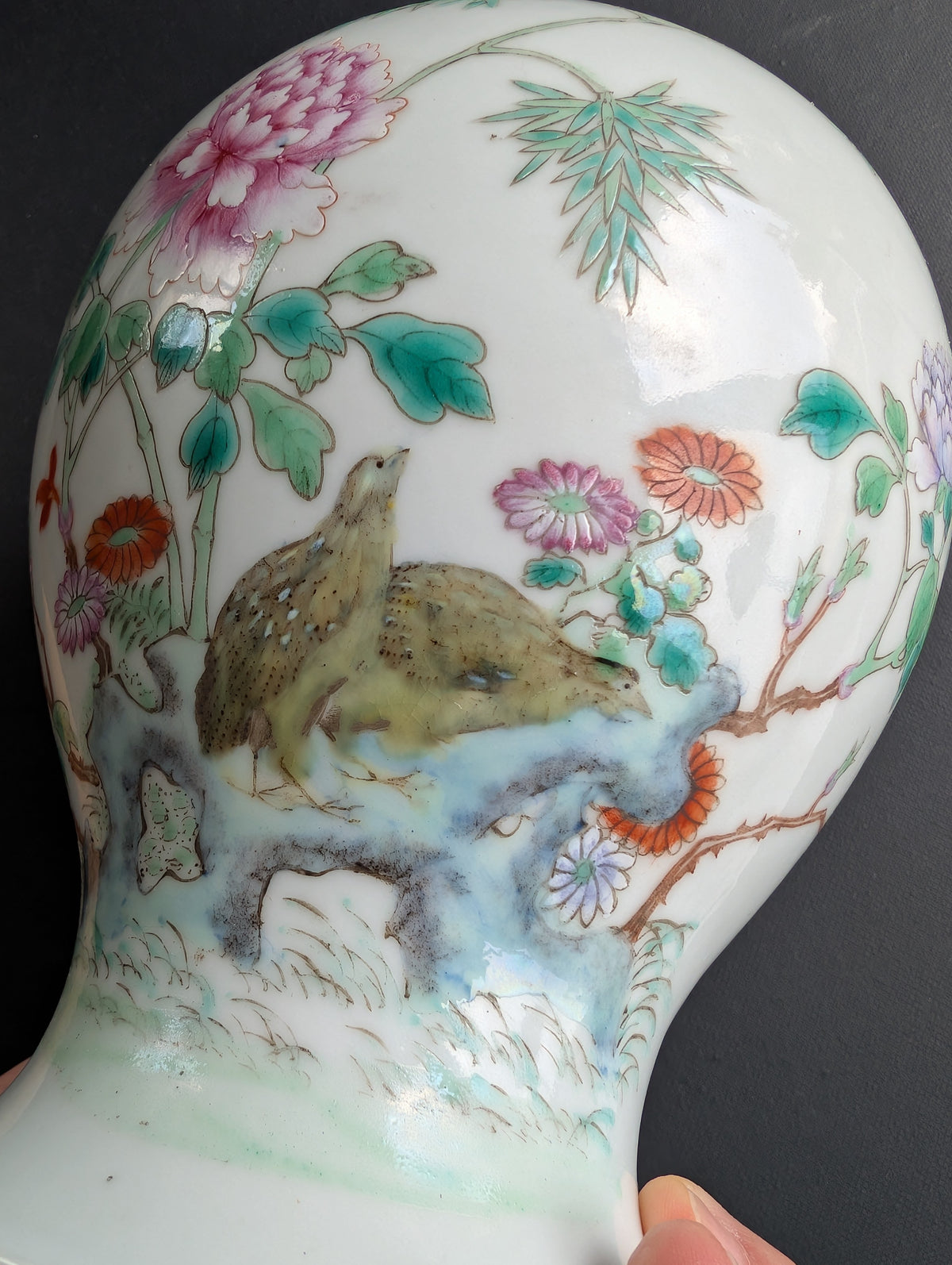 Chinese antique porcelain jar, famille rose Republic period #2777