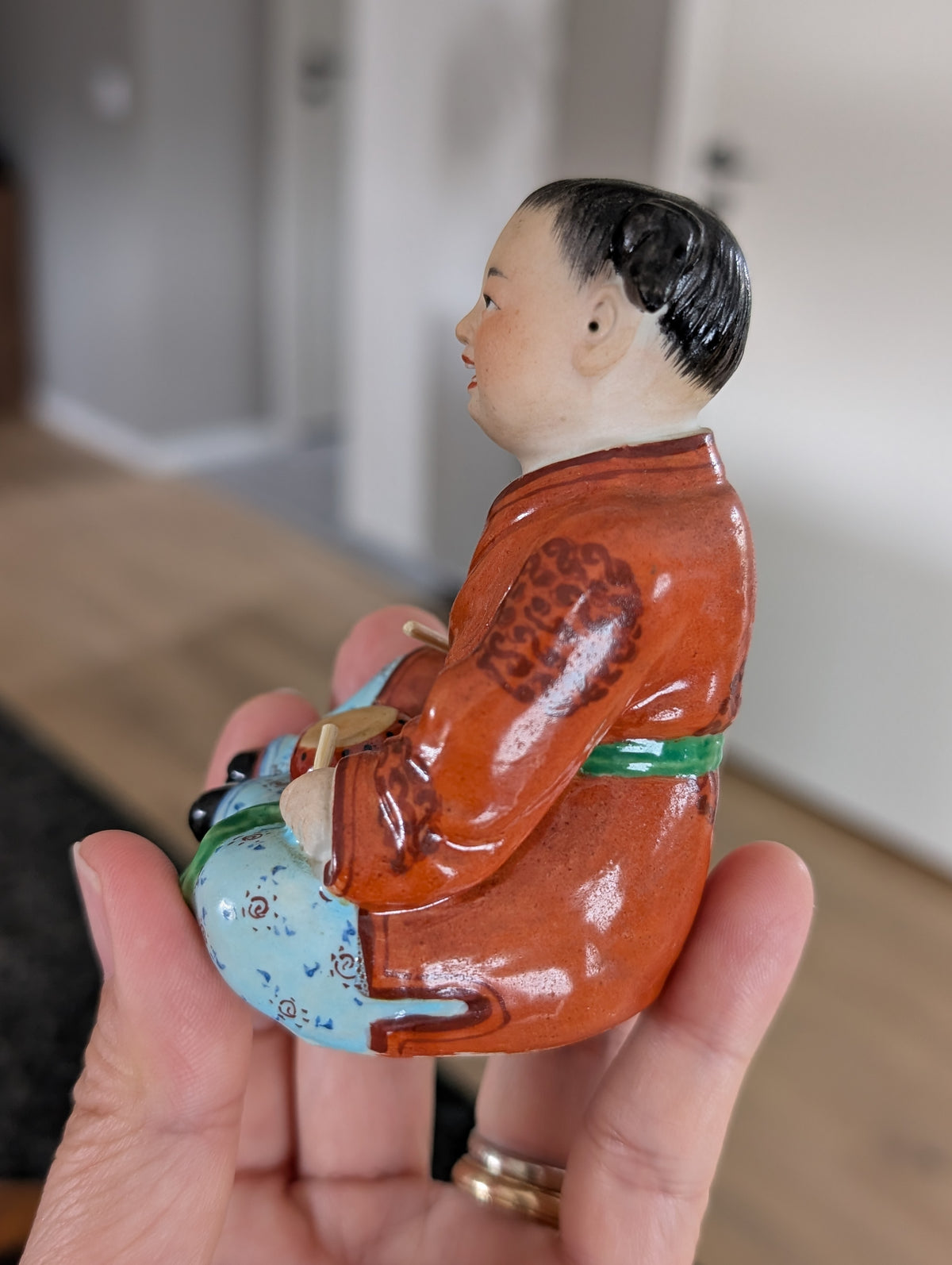 一对20世纪中国复古瓷塑像,编号 #1457,#2973