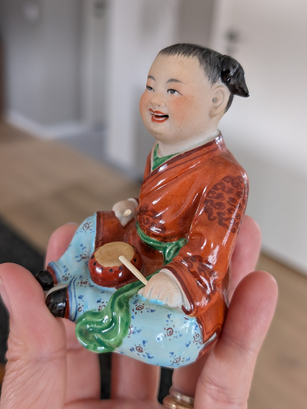 一对20世纪中国复古瓷塑像,编号 #1457,#2973
