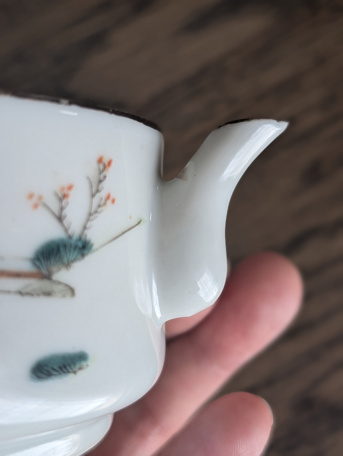 19世纪中国人物纹古董茶壶 #2983