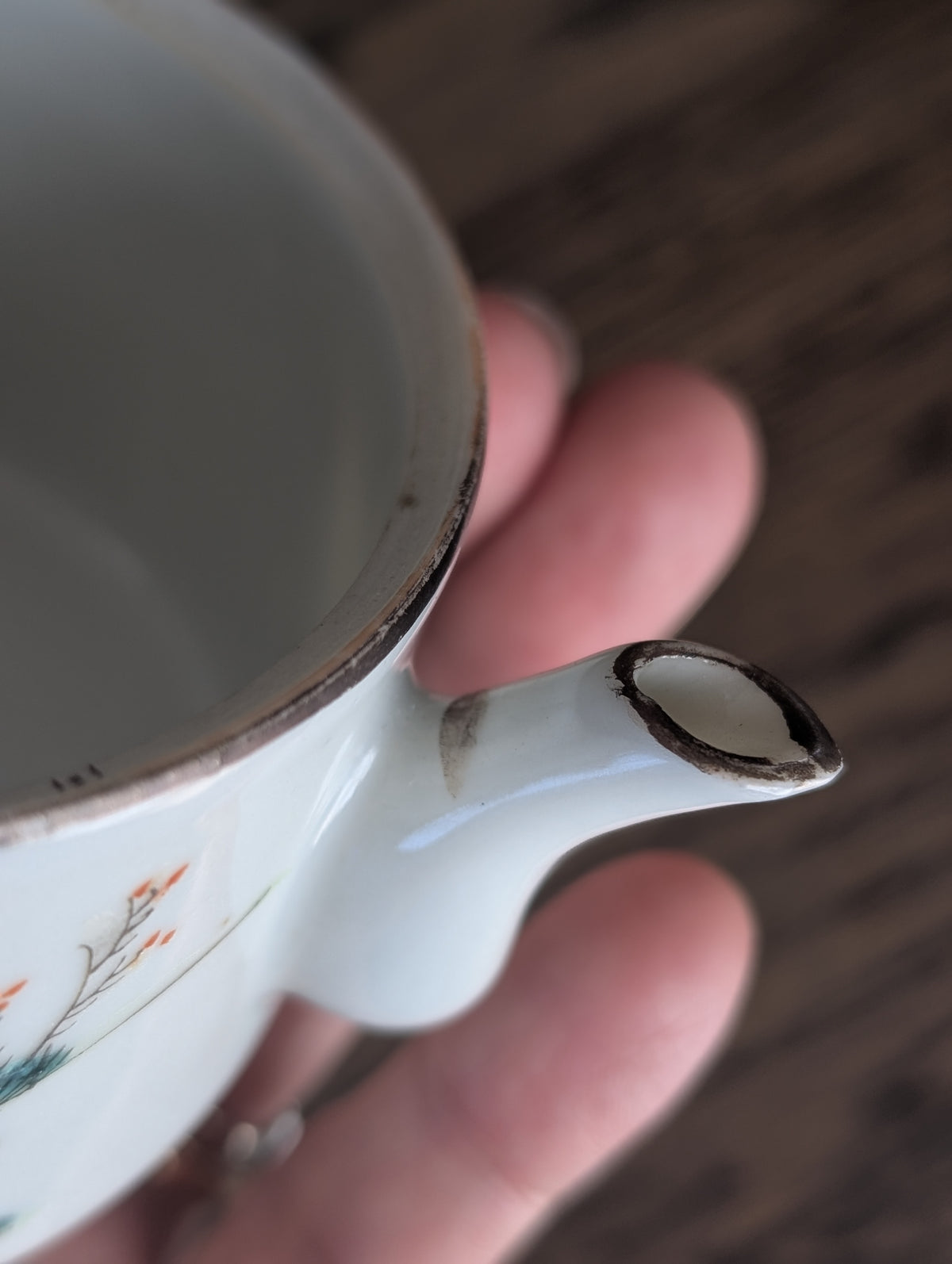 19世纪中国人物纹古董茶壶 #2983