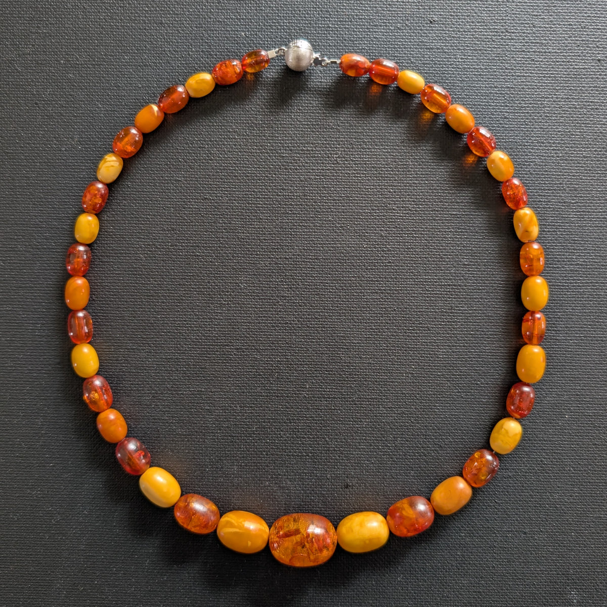 Antique Natural Amber Necklace Baltic Amber 19.07g #3022