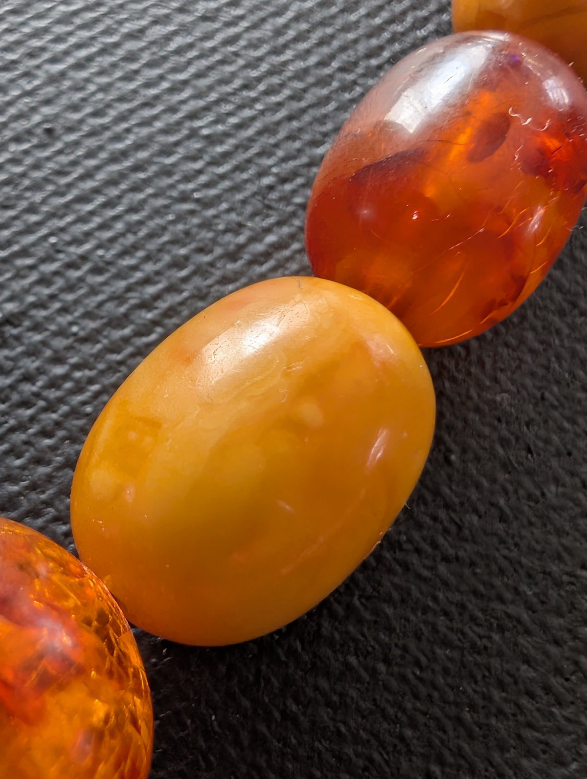 Antique Natural Amber Necklace Baltic Amber 19.07g #3022