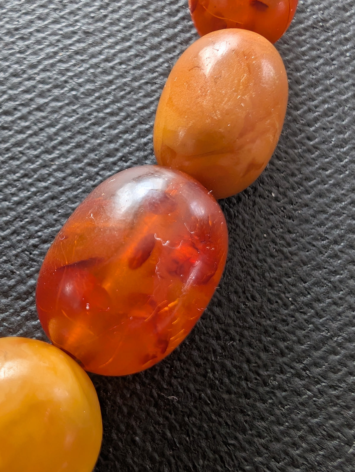 Antique Natural Amber Necklace Baltic Amber 19.07g #3022