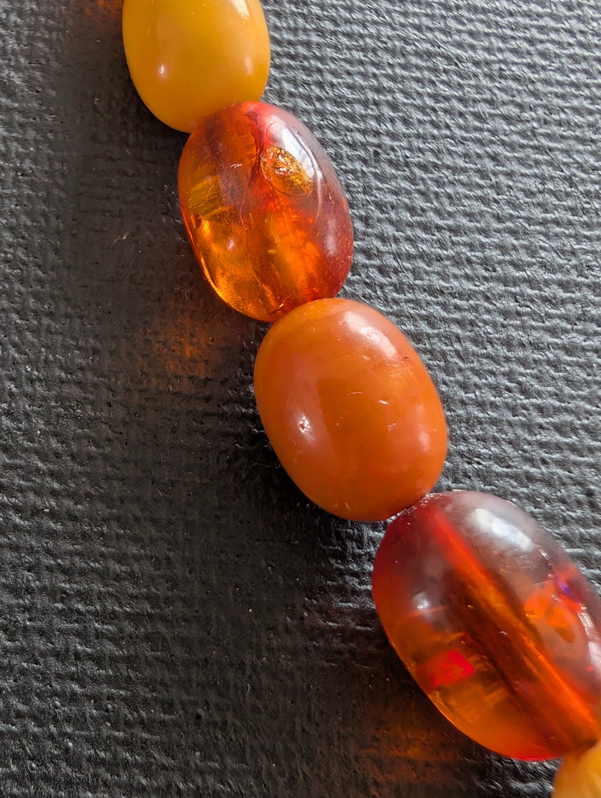 Antique Natural Amber Necklace Baltic Amber 19.07g #3022