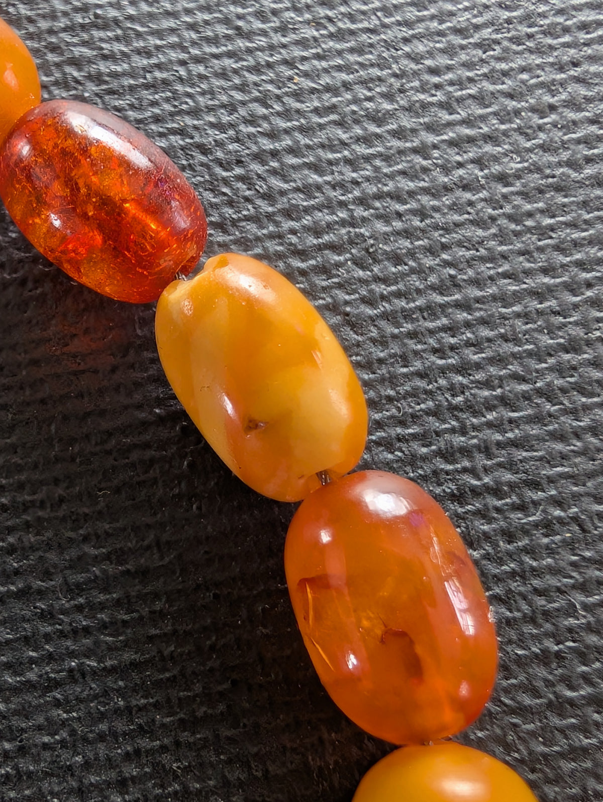 Antique Natural Amber Necklace Baltic Amber 19.07g #3022