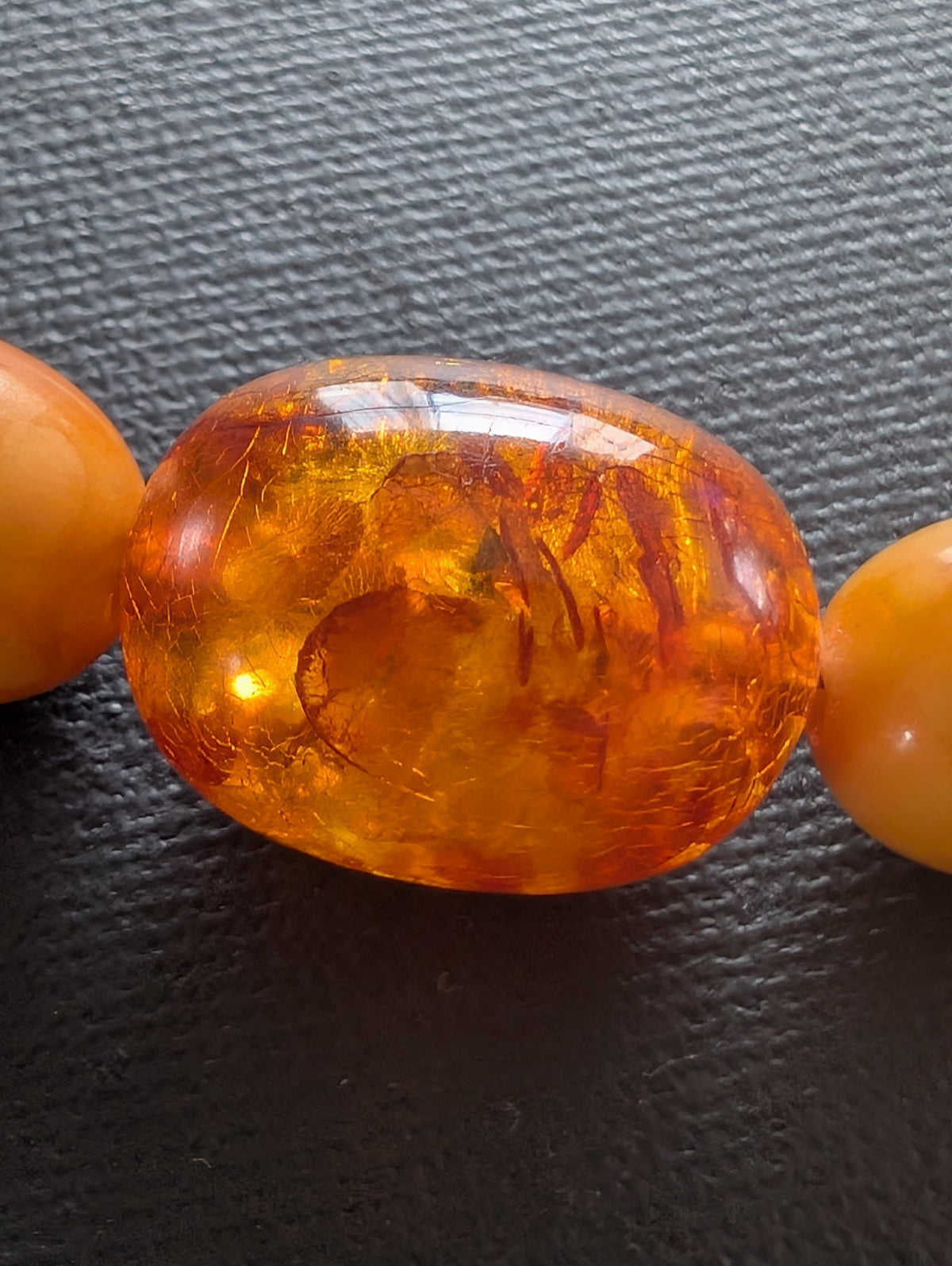 Antique Natural Amber Necklace Baltic Amber 19.07g #3022