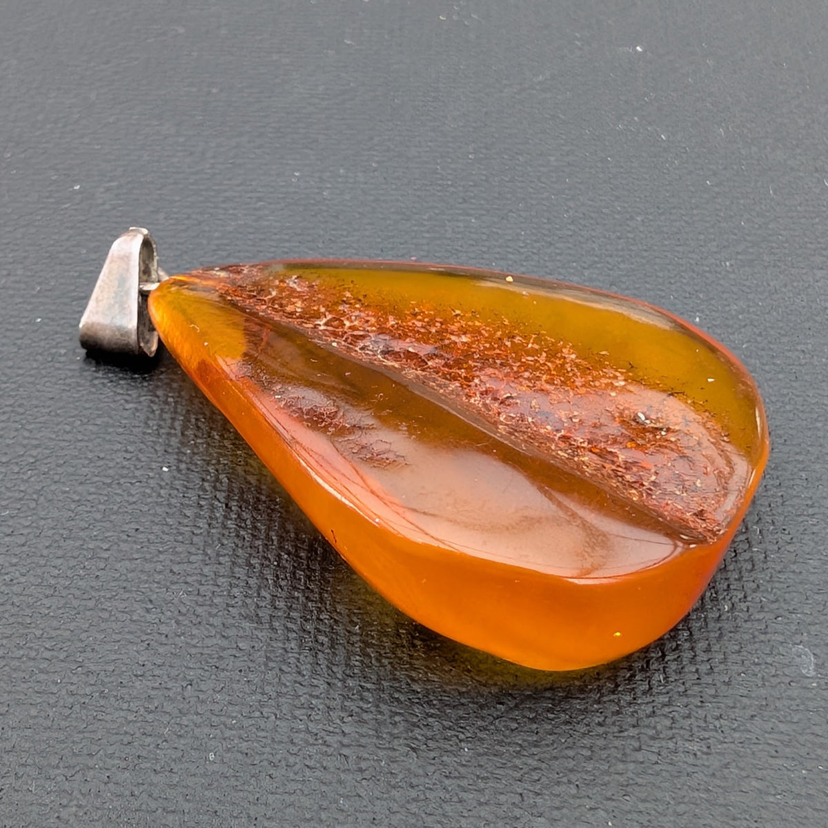 Vintage natural amber pendant, Danish amber #3058