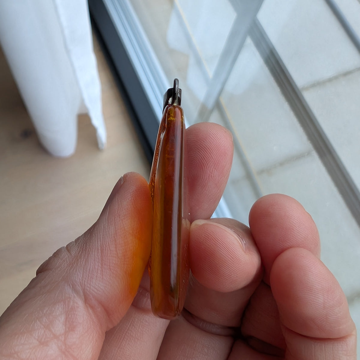 Vintage natural amber pendant, Danish amber #3058