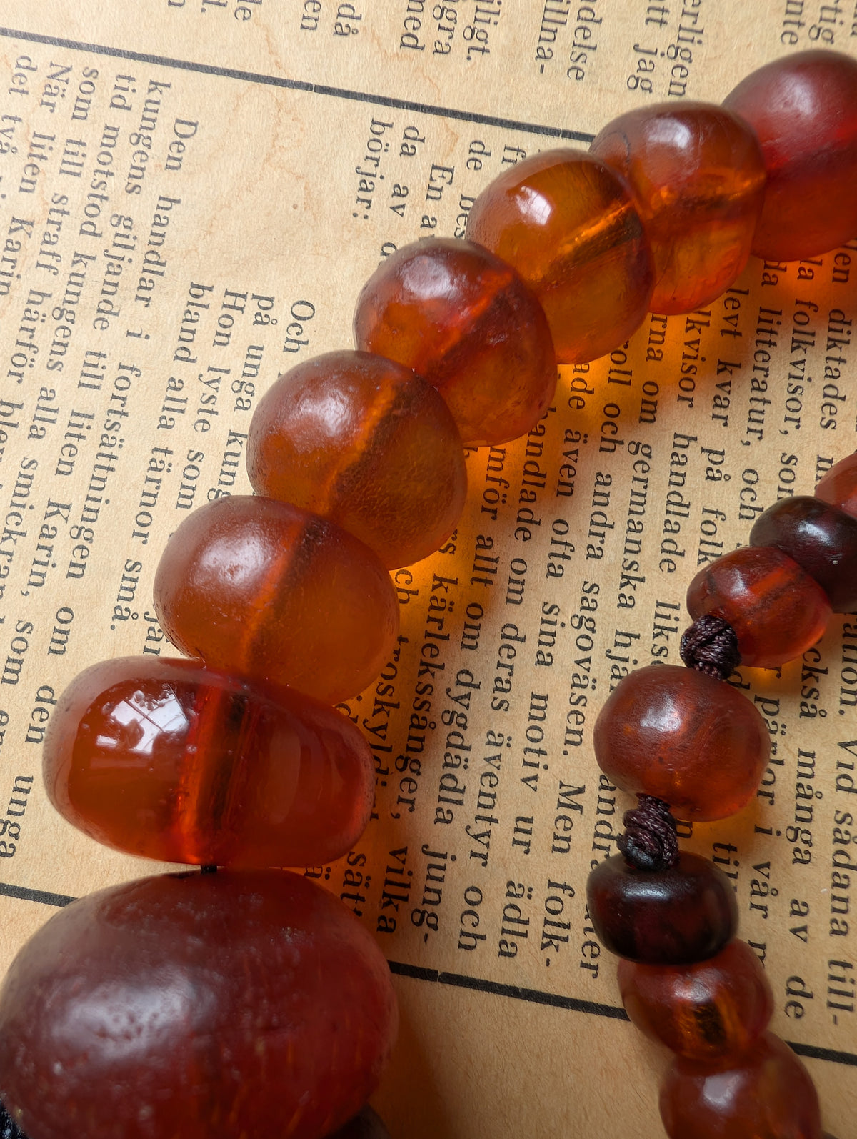 Antique Natural Amber Necklace Baltic Amber, Large 83g #3063