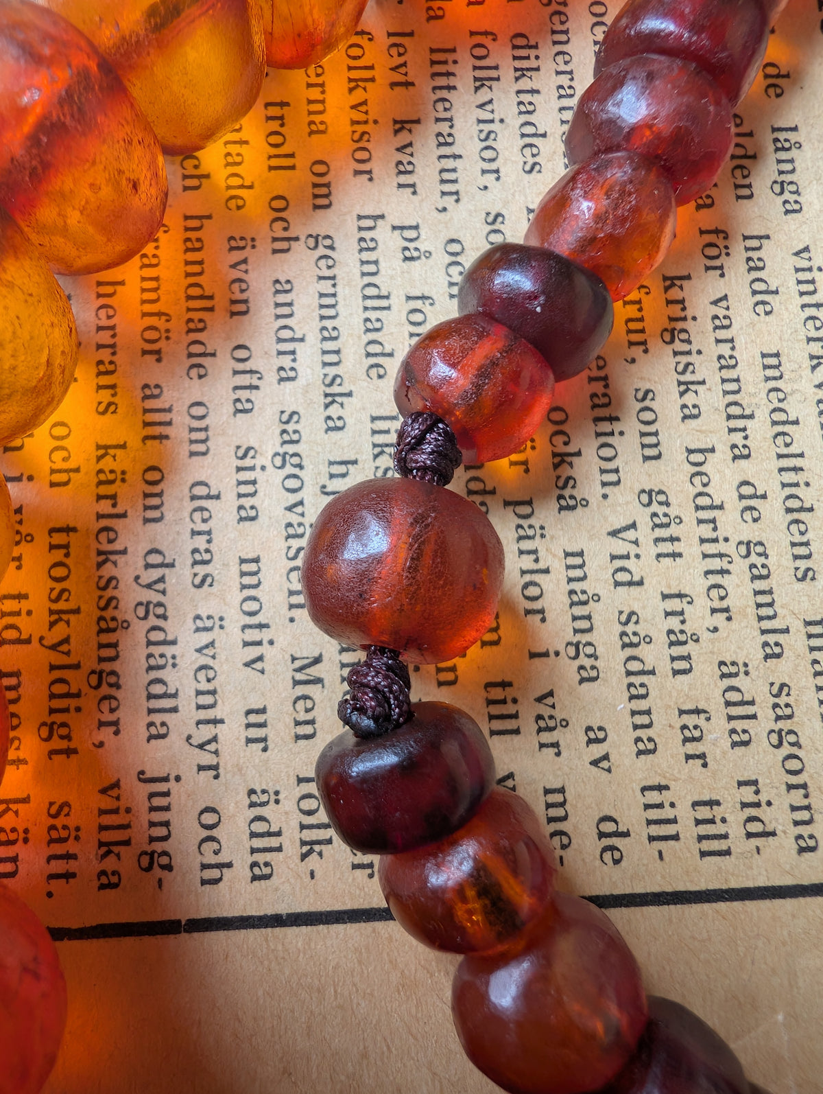Antique Natural Amber Necklace Baltic Amber, Large 83g #3063