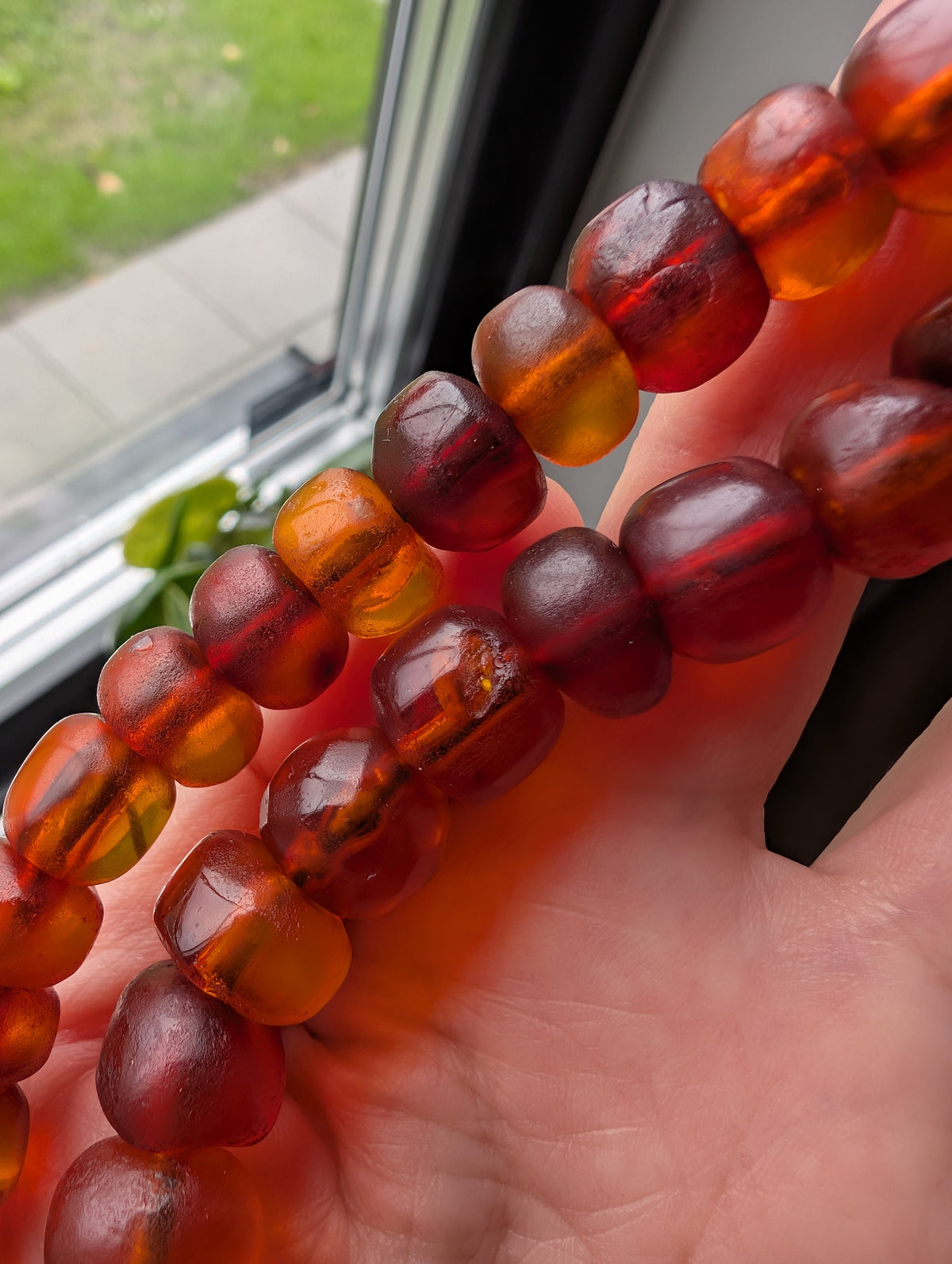 Antique Natural Amber Necklace Baltic Amber, Large 83g #3063