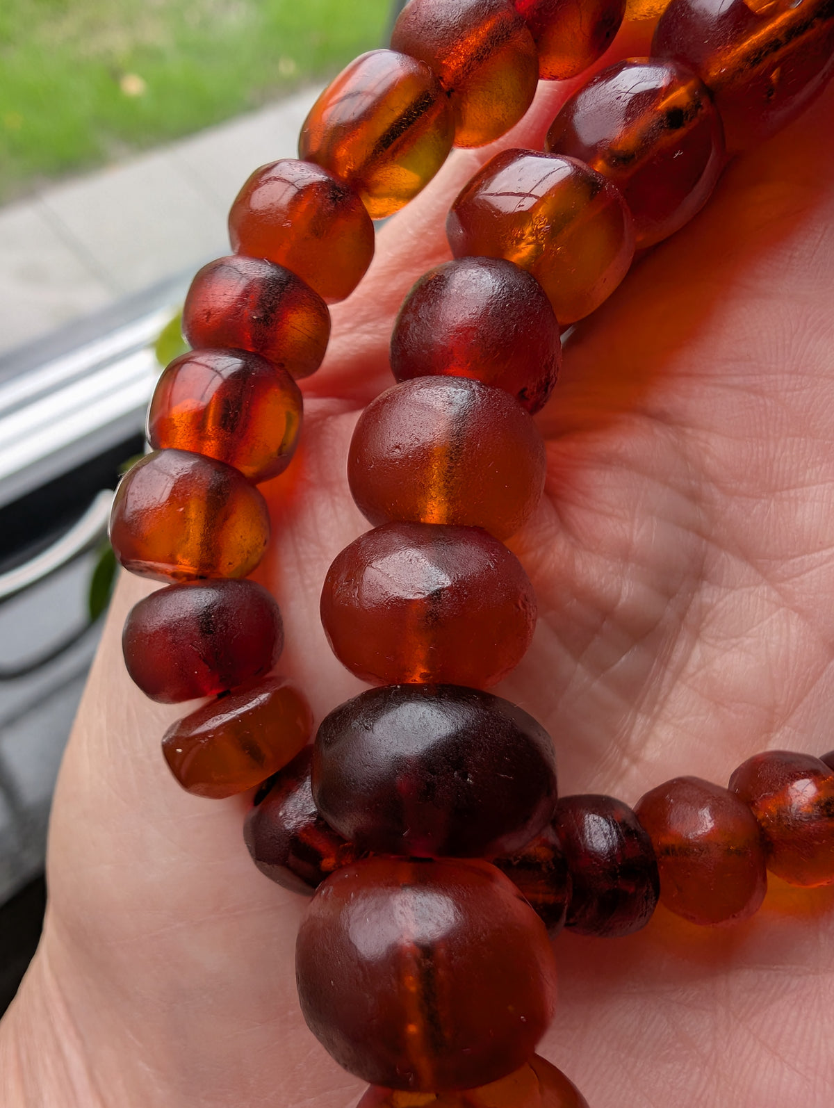 Antique Natural Amber Necklace Baltic Amber, Large 83g #3063
