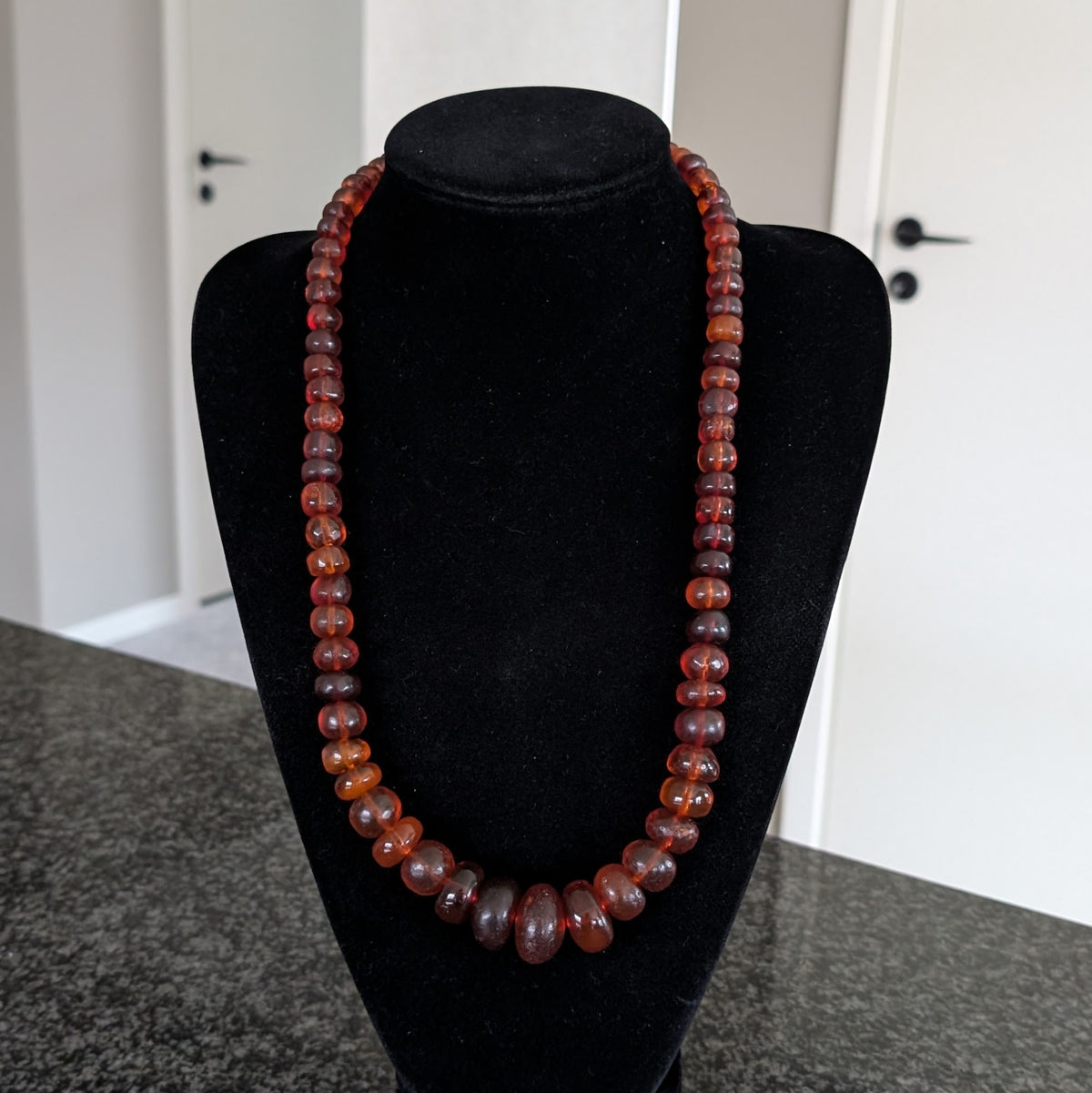 Antique Natural Amber Necklace Baltic Amber, Large 83g #3063