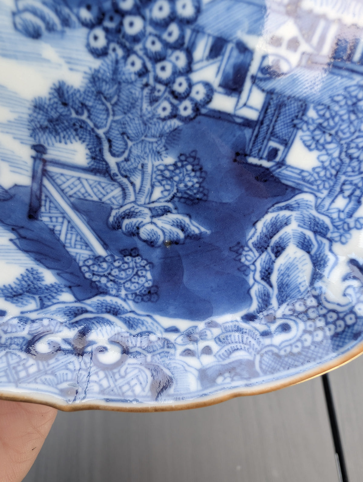 One pair of antique Chinese tea cups and saucers, Qianlong period #3069, 3070