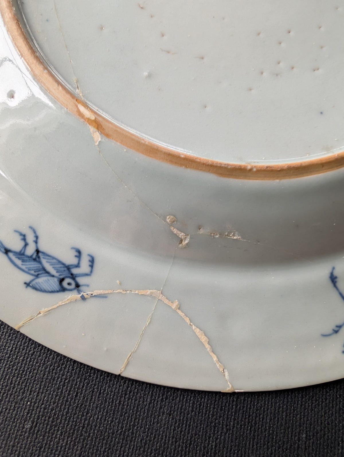 Chinese antique export plate La Dame au Parasol, ca 1738 #3072