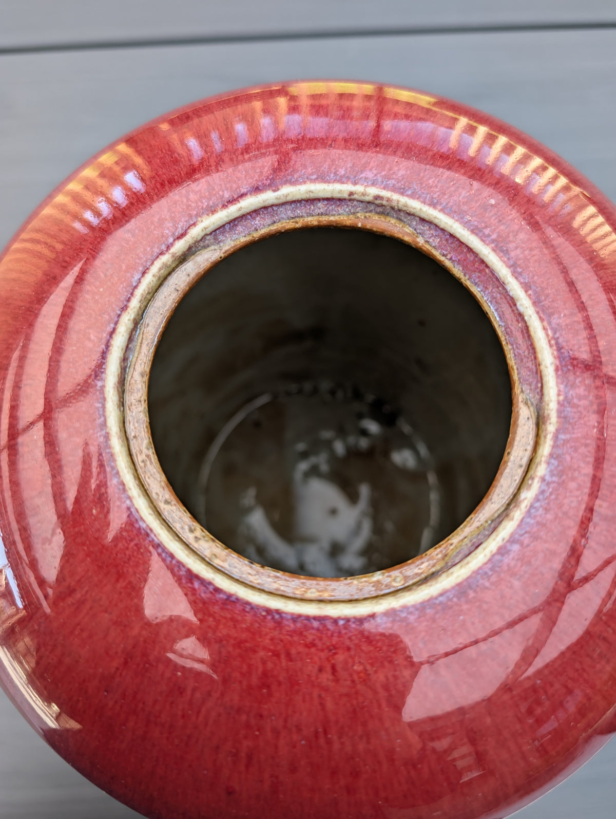 Chinese Antique Sang de boeuf glazed jar, 19th century #3082