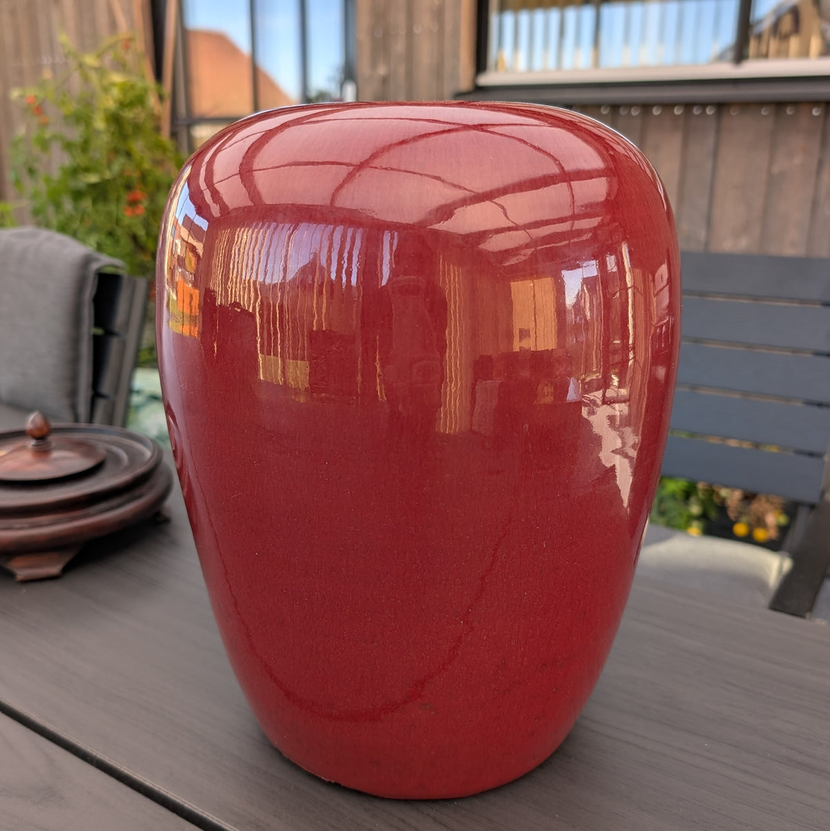 Chinese Antique Sang de boeuf glazed jar, 19th century #3082