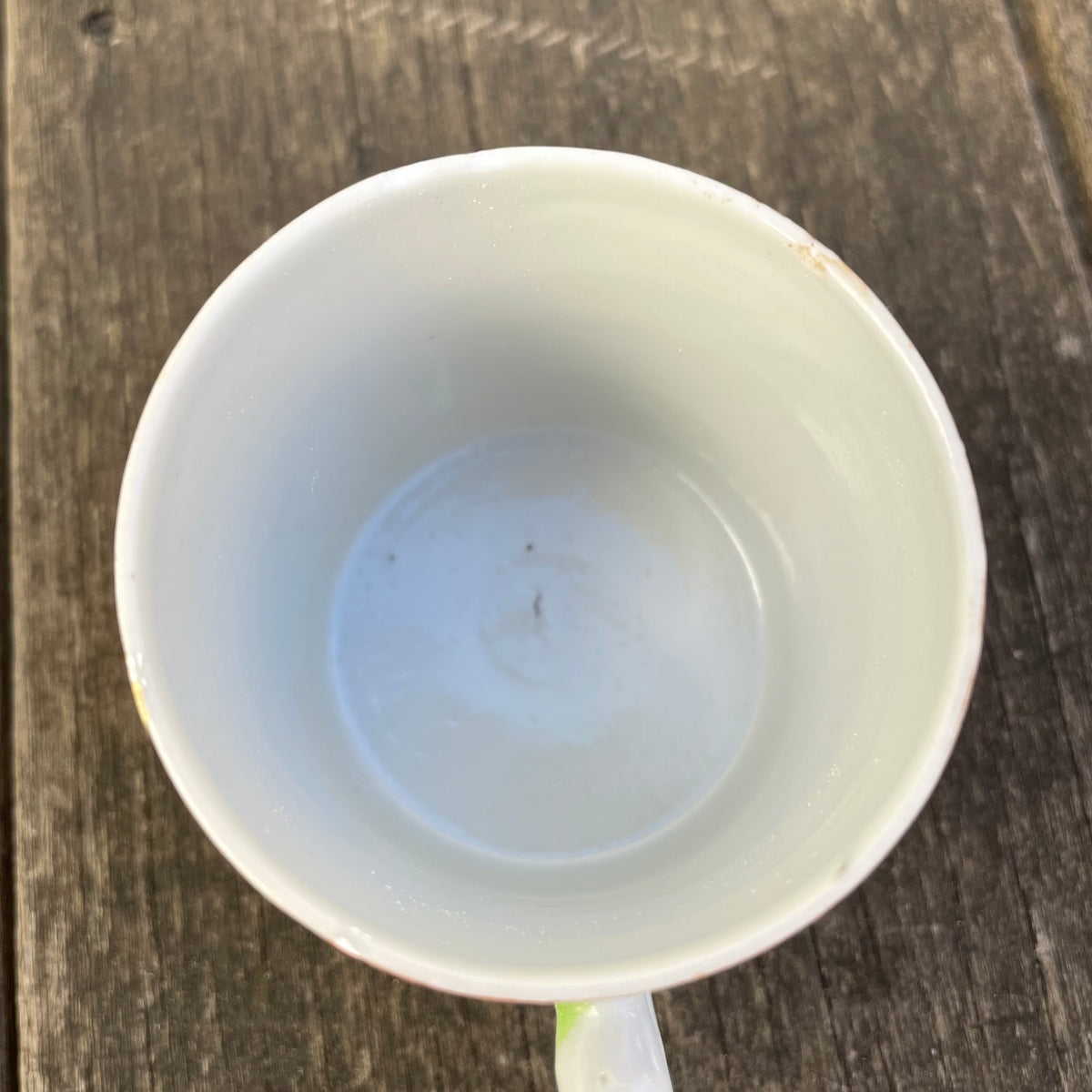 Antique Chinese rose mandarin punch cup, Qing Dynasty Mid 19th c #787