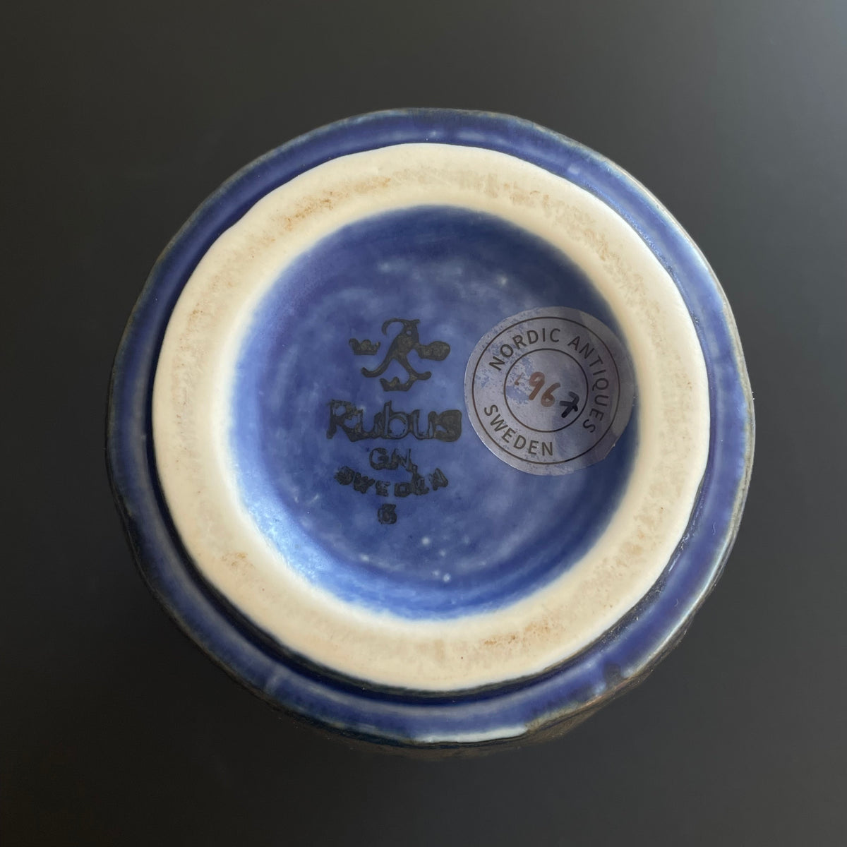Gunnar Nylund large vase Rörstrand 50s Sweden Stoneware Scandinavian #1967