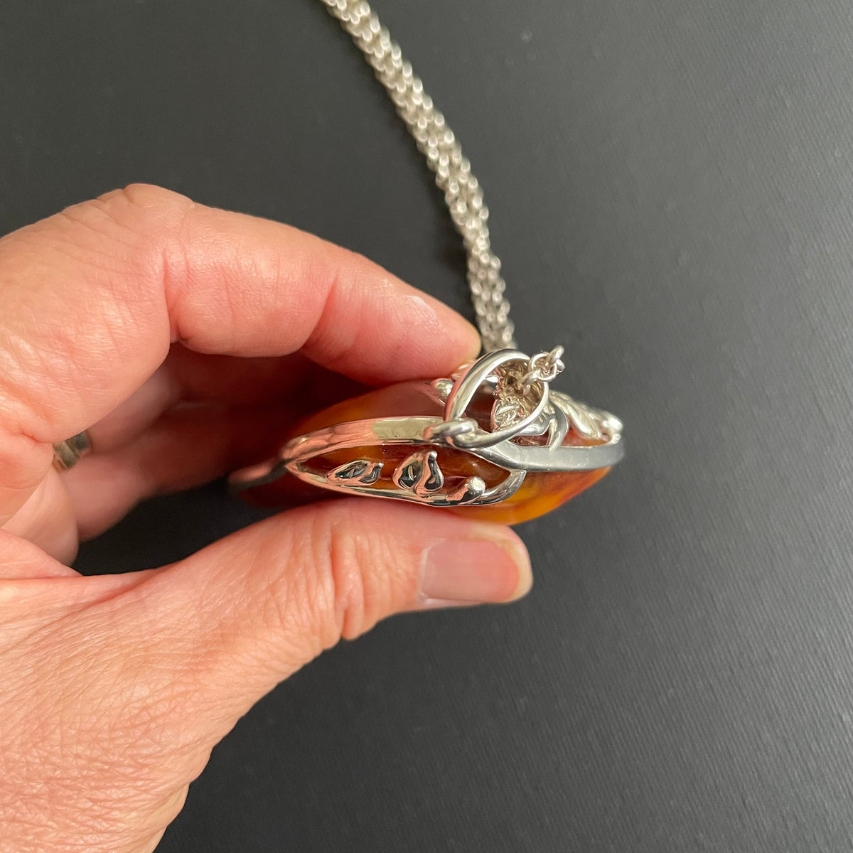 Unique Design Natural Amber Pendant Danish Amber Hand Polished 75g