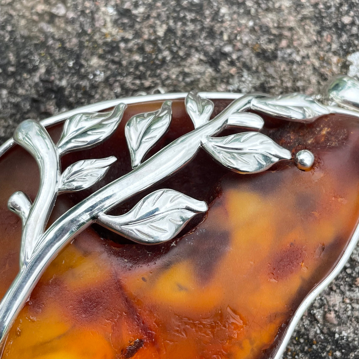Unique Design Natural Amber Pendant Danish Amber Hand Polished 75g