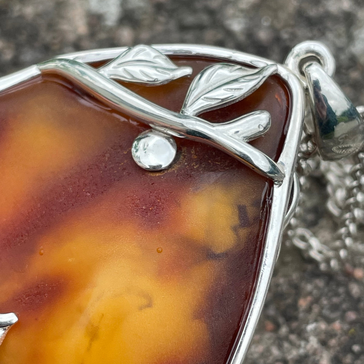 Unique Design Natural Amber Pendant Danish Amber Hand Polished 75g