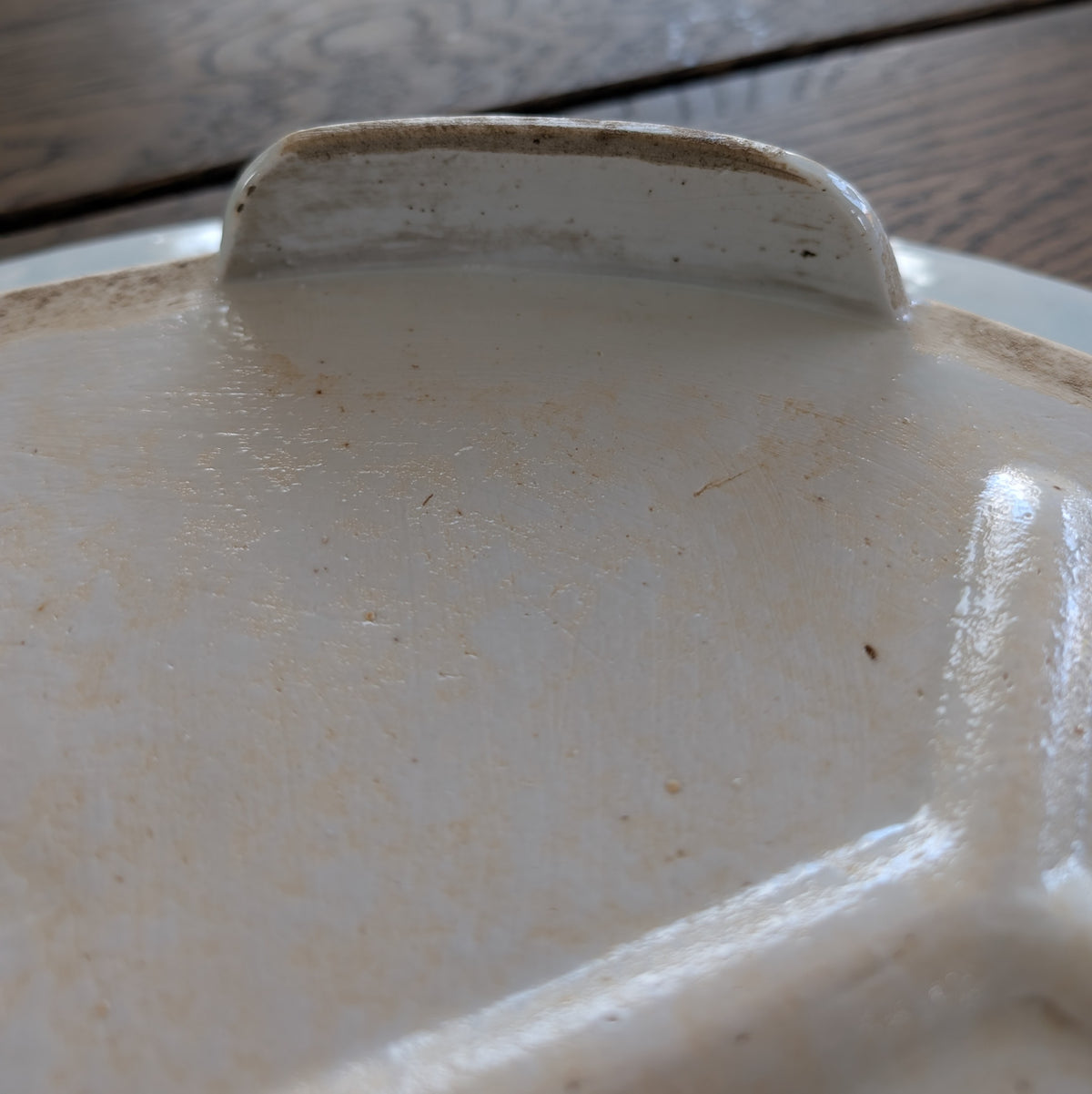 Chinese antique fish / meat platter in blue and white, Qianlong period #2930