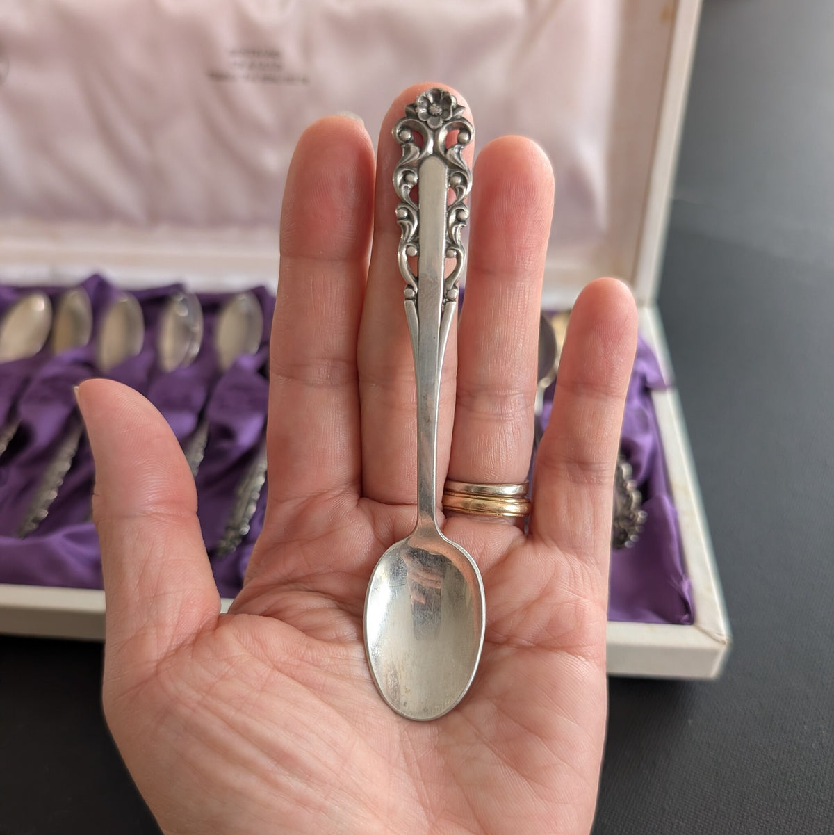 Set of 12 Vintage Swedish Silver Spoons #2985