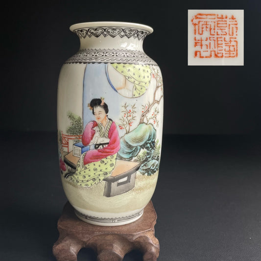 1950-1970年代复古粉彩花瓶 #1210