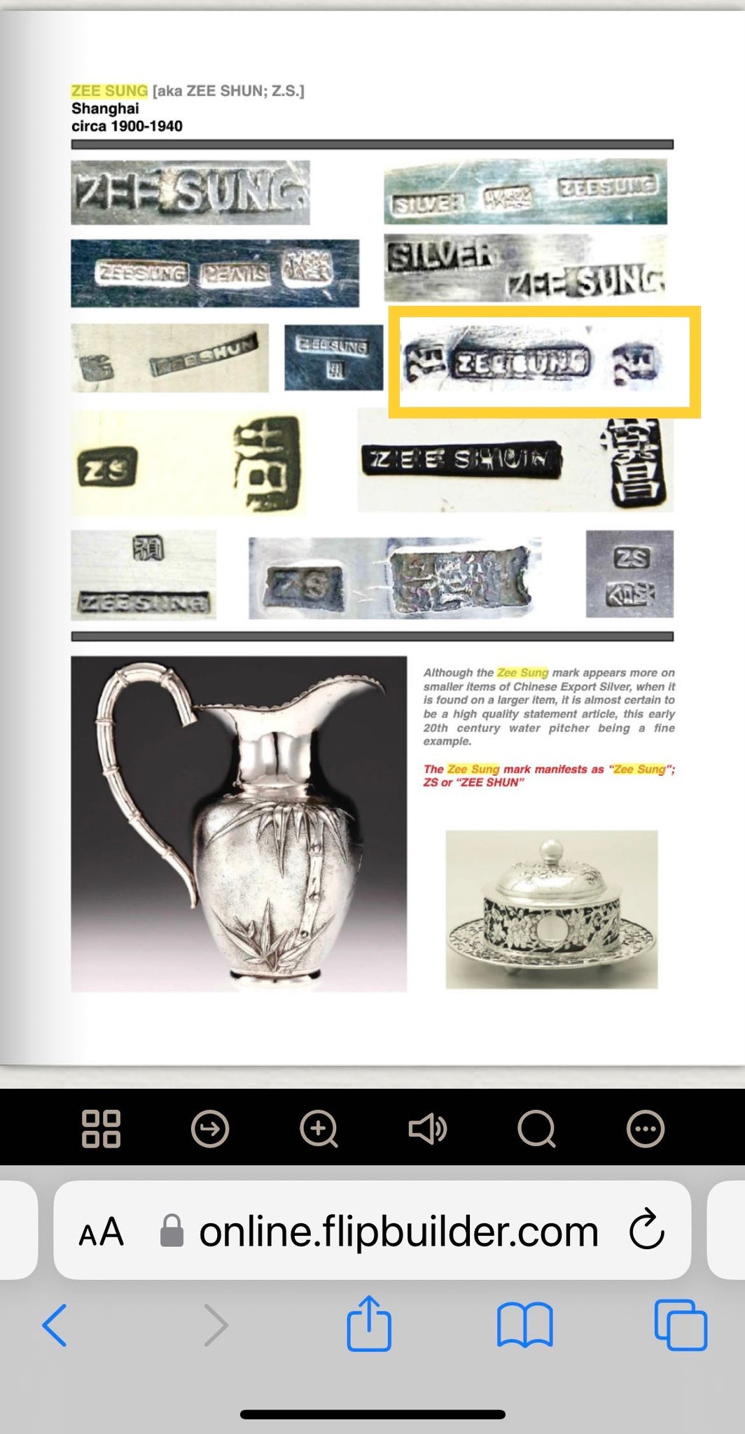 清末民初上海ZEE SUNG（聚珍）款外销银餐具套装，1900-1940年